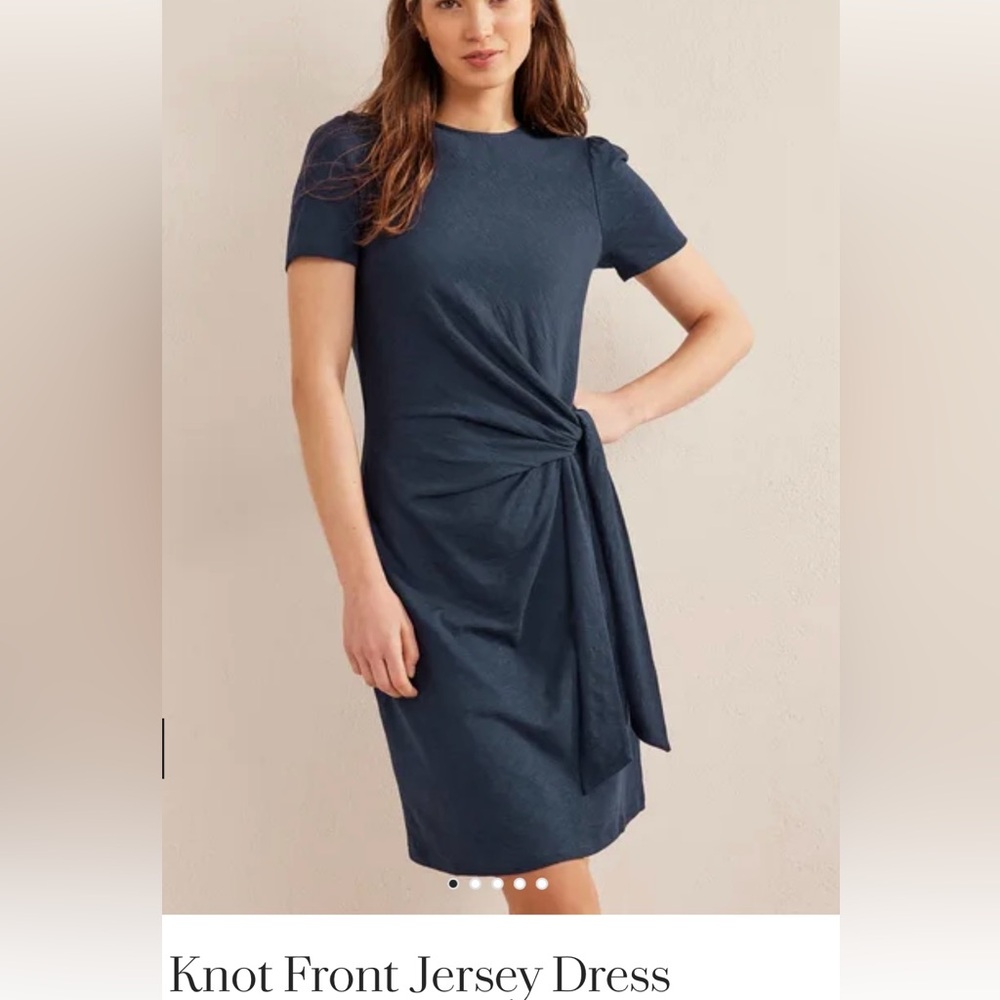 Boden Knot Front Jersey Dress, size 6L